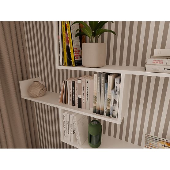 Półki Ścienne KOBI Do Salonu BIAŁA