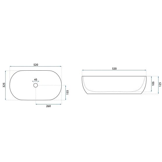 Ponadczasowa umywalka Rea Amelia 52