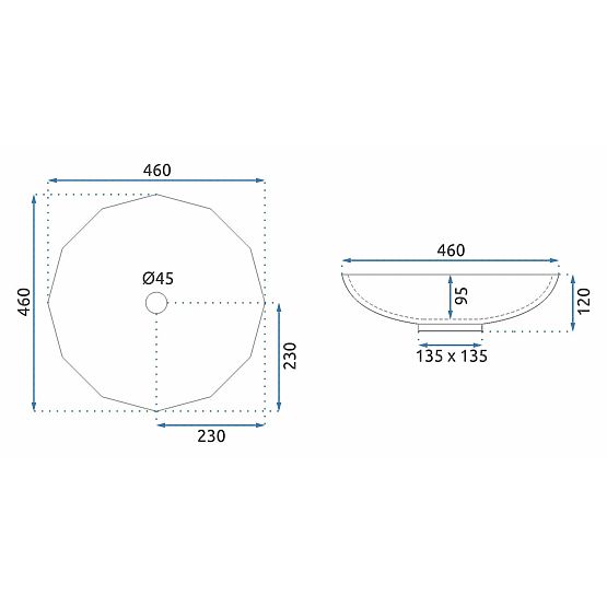 Ponadczasowa umywalka REA ARCTIC BLACK