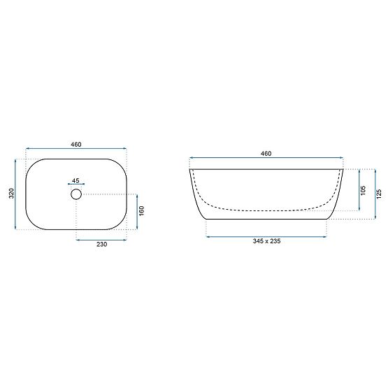 Ponadczasowa umywalka Rea Belinda Aiax Shiny