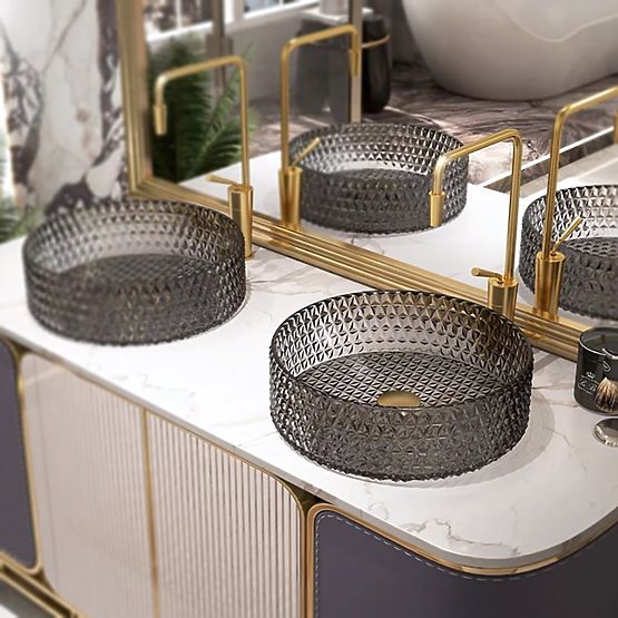 Ponadczasowa umywalka Rea Cristal Grey 39