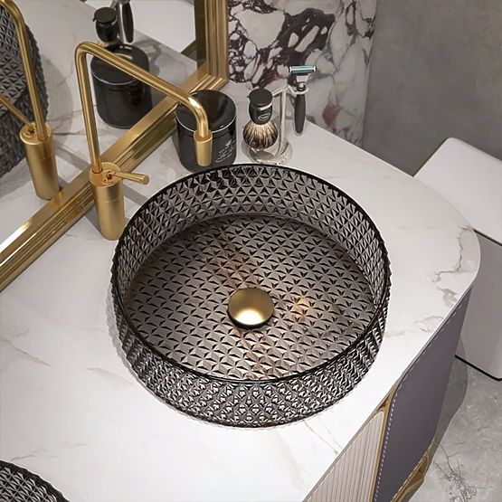 Ponadczasowa umywalka Rea Cristal Grey 39