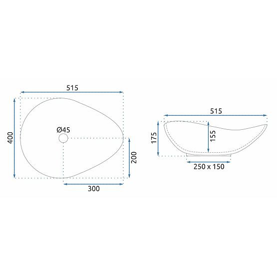 Ponadczasowa umywalka Rea Dora Stone