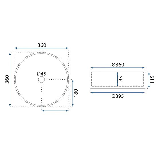 Ponadczasowa umywalka Rea Ingrid 36 Black