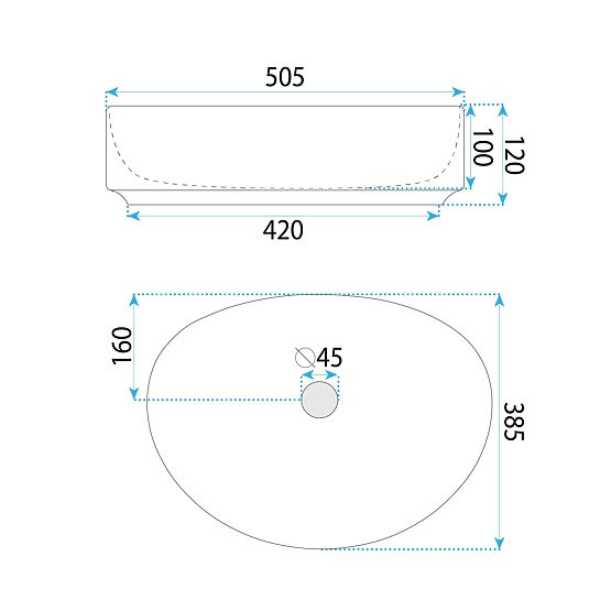 Ponadczasowa umywalka Rea Joana 50