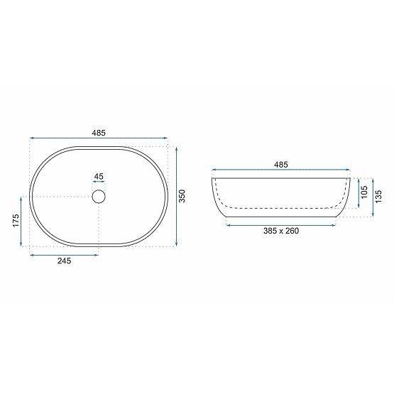 Ponadczasowa umywalka Rea Lara Beżowa