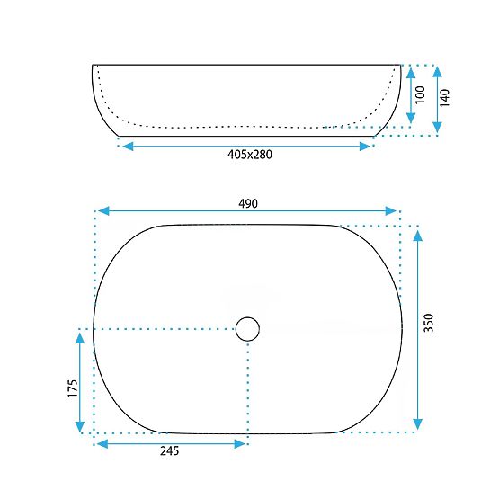 Ponadczasowa umywalka Rea Lisa Beige Shiny