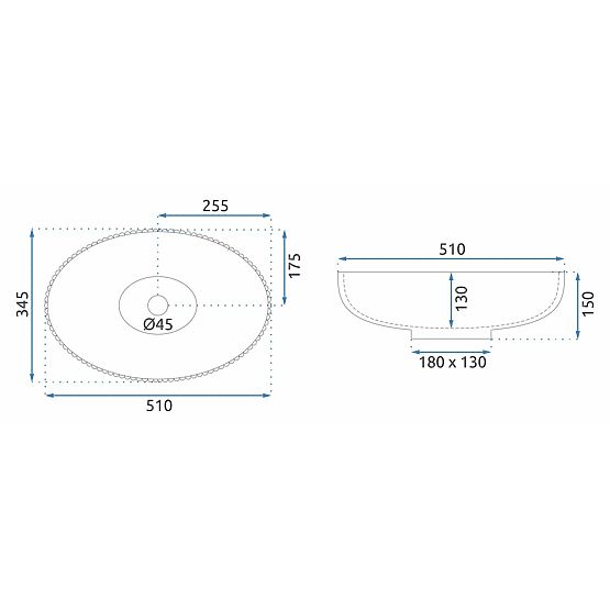 Ponadczasowa umywalka Rea Nicole Przezroczysta
