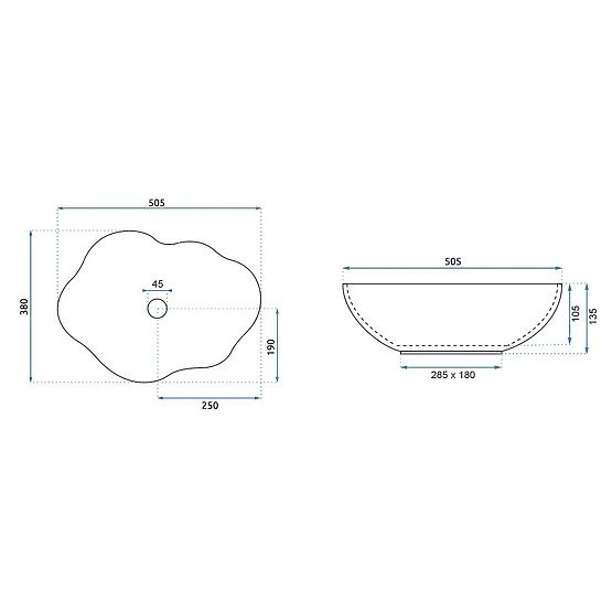 Ponadczasowa umywalka Rea Pearl Akoya