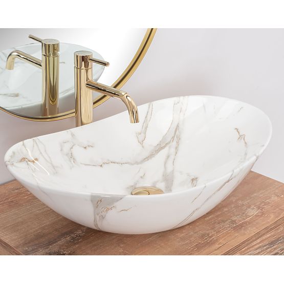 Ponadczasowa umywalka Rea Royal Aiax Shiny