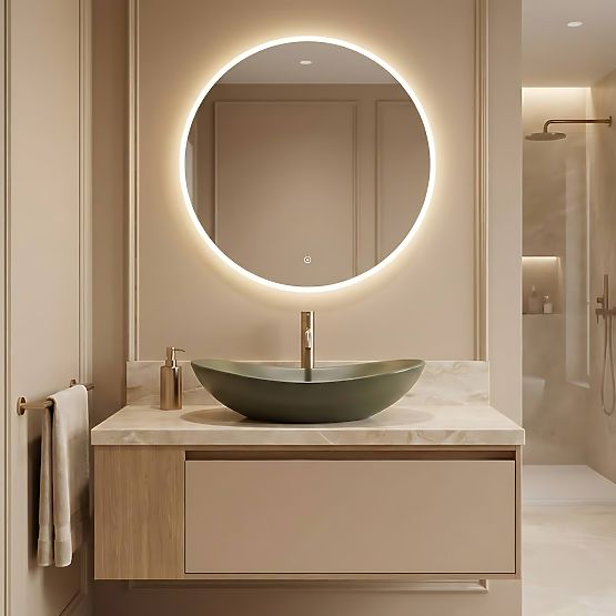 Ponadczasowa umywalka Rea Royal Olive Matt