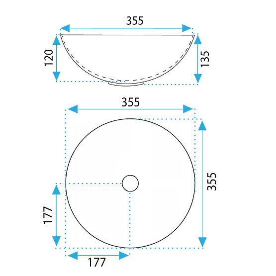 Ponadczasowa umywalka REA STELLA WHITE GOLD BRUSH