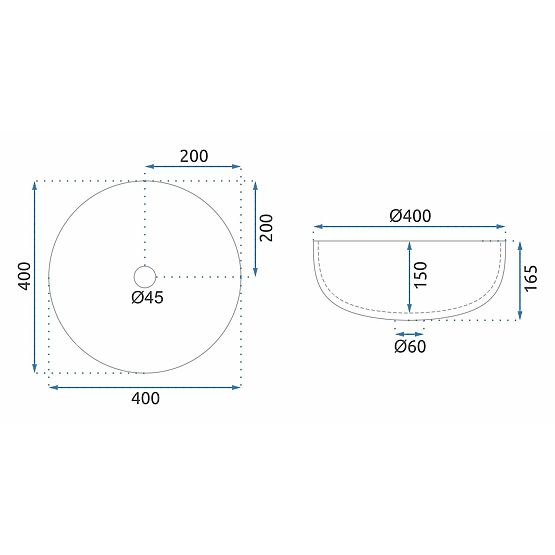 Ponadczasowa umywalka Rea Sue Transparent