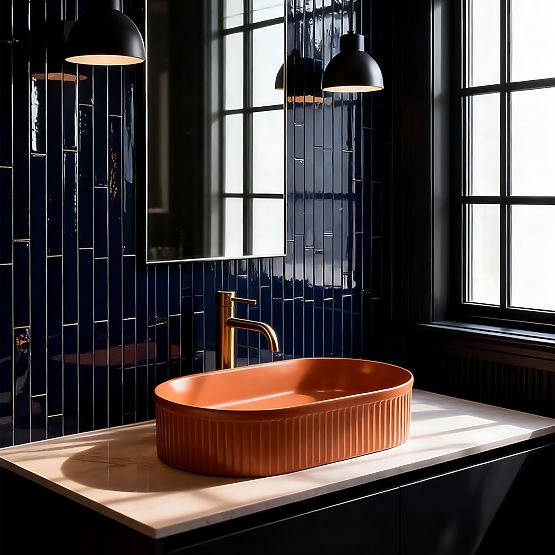 Ponadczasowa umywalka Rea Vanda Cinnamon Matt