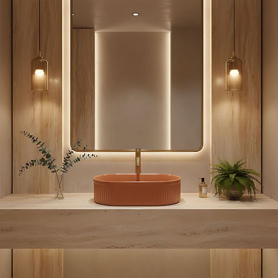 Ponadczasowa umywalka Rea Vanda Cinnamon Matt