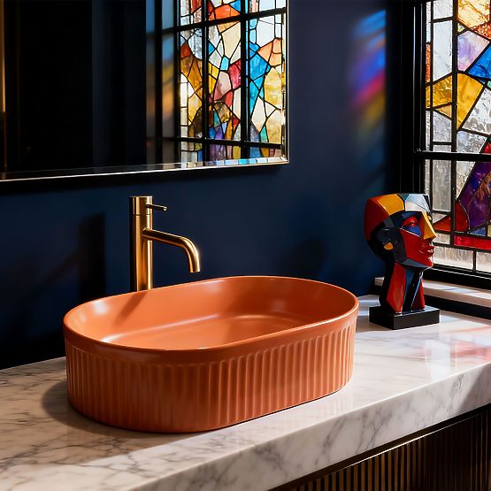 Ponadczasowa umywalka Rea Vanda Cinnamon Matt