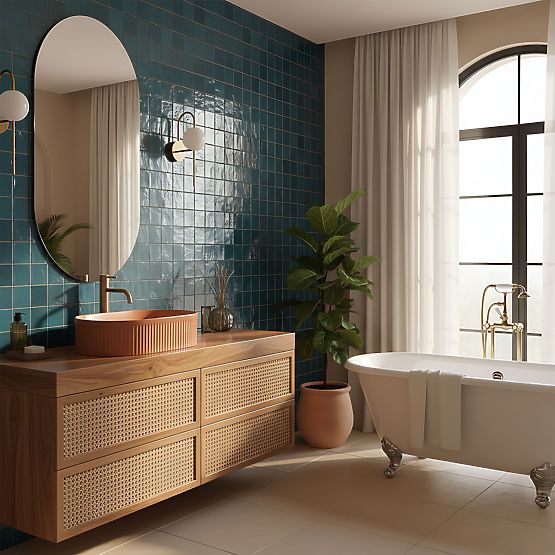 Ponadczasowa umywalka Rea Vanda Cinnamon Matt