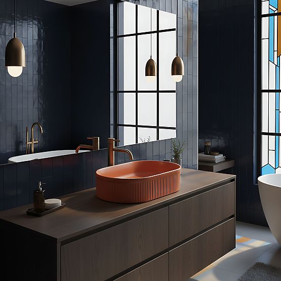 Ponadczasowa umywalka Rea Vanda Cinnamon Matt