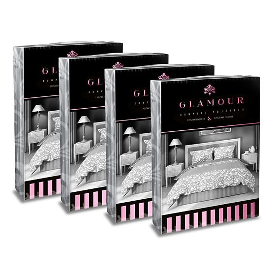 Pościel bawełniana Ozdoby Glamour 140x200cm + 70x90cm