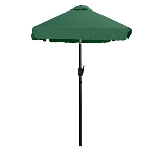 Prostokątny duży ogrodowy parasol uchylny z zieloną korbką 200 x 140 cm