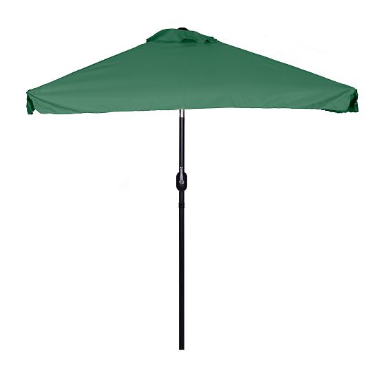 Prostokątny duży ogrodowy parasol uchylny z zieloną korbką 200 x 140 cm
