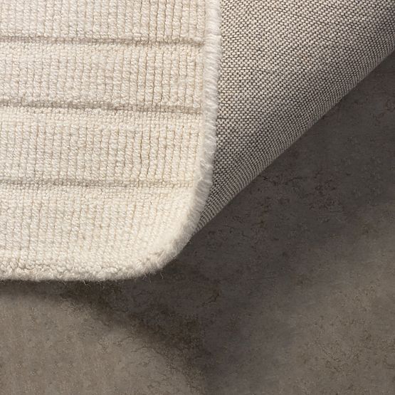 Prostokątny dywan Dunes, łuki, wełniany, kremowy, Rozmiar dywanu: 120x180