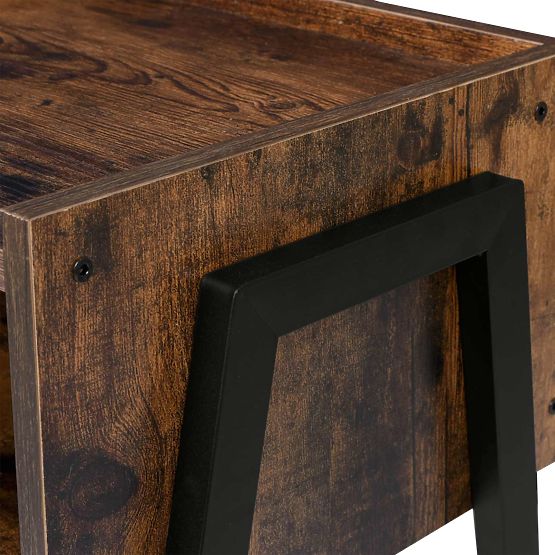 Przemysłowa szafka loftowa Skive Rustic dąb antyczny