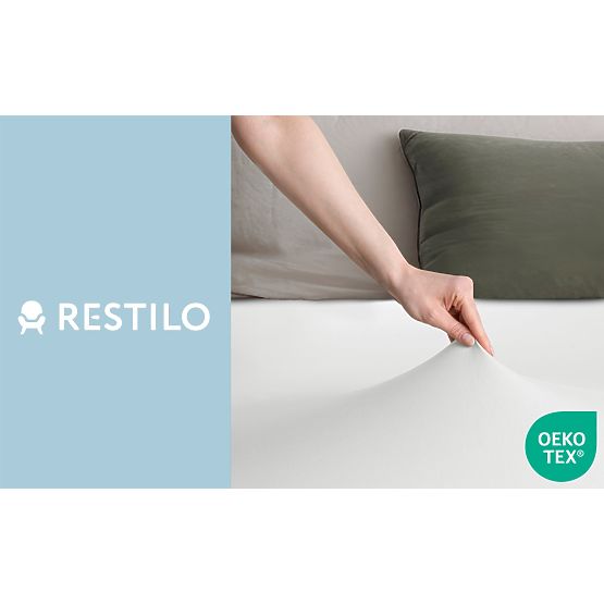 Prześcieradło AMBER kolor biały styl klasyczny materiał jersey 220-240x220 DecoKing