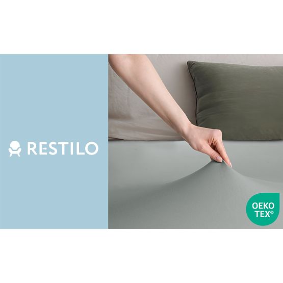 Prześcieradło AMBER kolor szary styl klasyczny materiał jersey 200-220x200 DecoKing