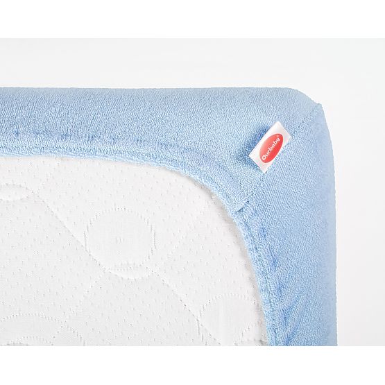 Prześcieradło frotte 200x120 cm - jasnoniebieskie