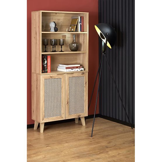 Regał BORNEO REG-1 dąb artisan/czarny (2p=1 szt.)