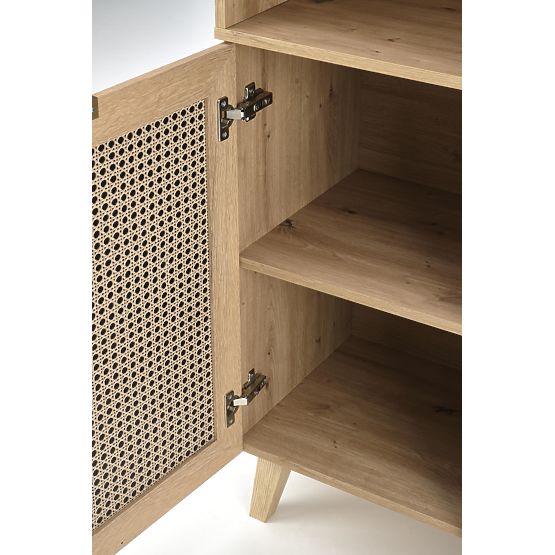 Regał BORNEO REG-1 dąb artisan/czarny (2p=1 szt.)