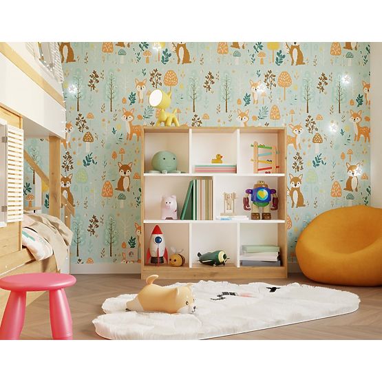 Regał Fiesta 8P DĄB ARTISAN / BIEL