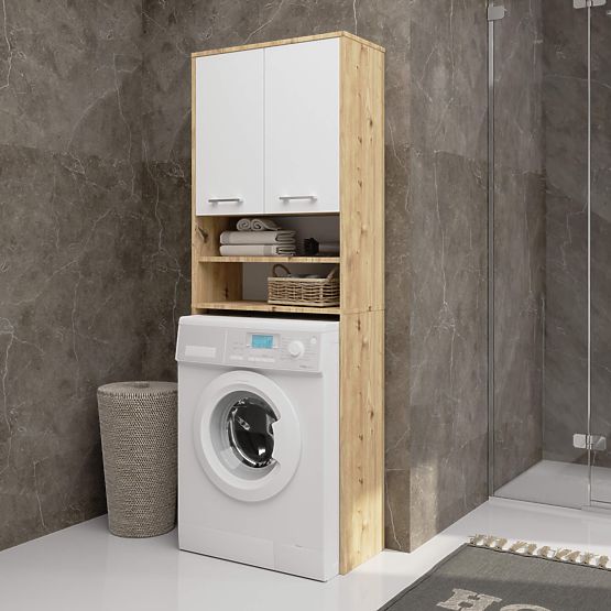 REGAŁ ŁAZIENKOWY FIN SŁUPEK 2D PRALKA ARTISAN - BIAŁY