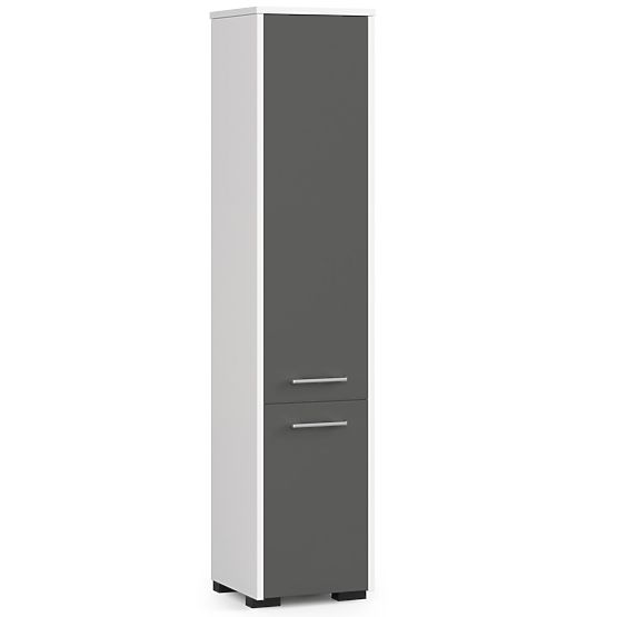 REGAŁ ŁAZIENKOWY FIN SŁUPEK 30 2D 140cm BIAŁY / SZARY