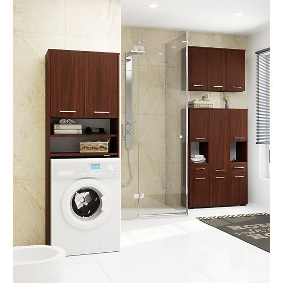 REGAŁ ŁAZIENKOWY FIN SŁUPEK 30 2D 140cm WENGE