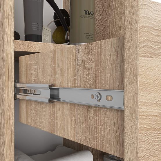 REGAŁ ŁAZIENKOWY FIN SŁUPEK 30 2D 1SZ 1W 140cm DĄB SONOMA