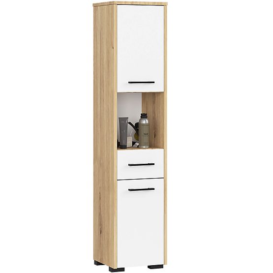REGAŁ ŁAZIENKOWY FIN SŁUPEK 30 2D 1SZ 1W 140cm PK ARTISAN / BIAŁY