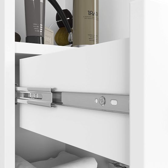 REGAŁ ŁAZIENKOWY FIN SŁUPEK 30 2D 1SZ 1W 140cm PK BIAŁY