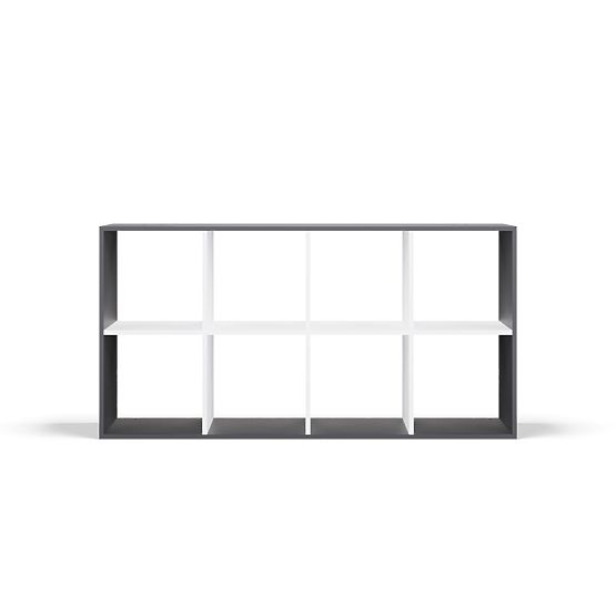 Regał Malax 2X4 ANTRACYT BIAŁY