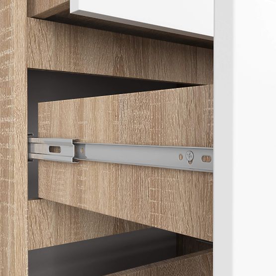 REGAŁ R60 3SZ 2P CLP PK SONOMA / BIAŁY