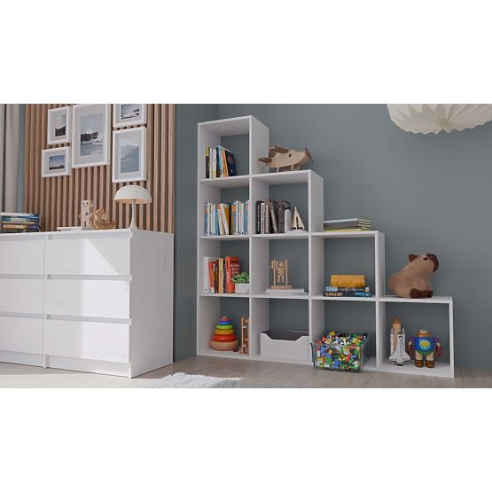 Regał Step 4X4 BIAŁY