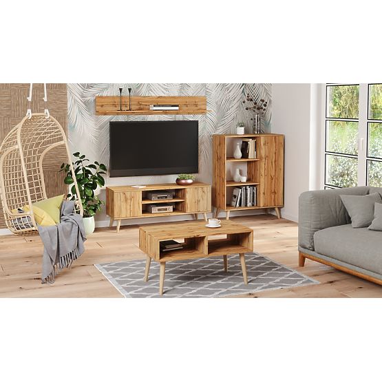 Regał szafa Fondi dąb craft złoty, skandynawski