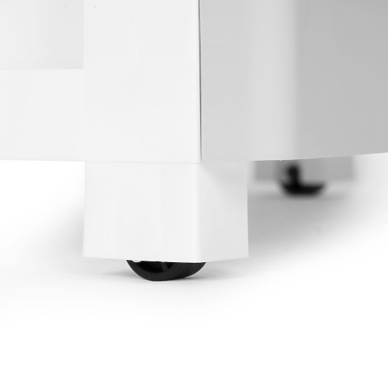 Regał z 5 wysuwanymi szufladami, nogi z kółkami, kolorowe szuflady ModernHome