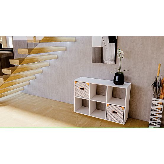 Regał z półkami 2x3 - biały