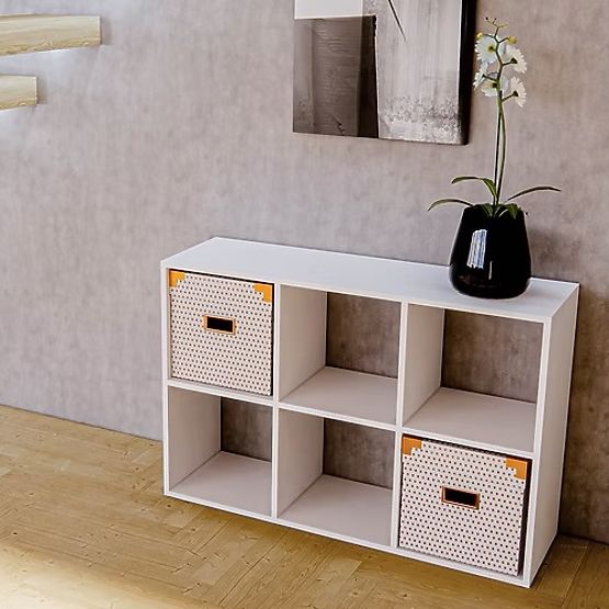 Regał z półkami 2x3 - biały