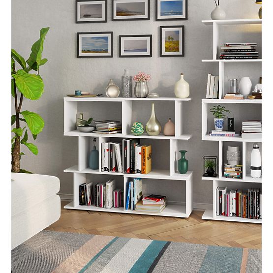 Regał z półkami mini FIX - biały