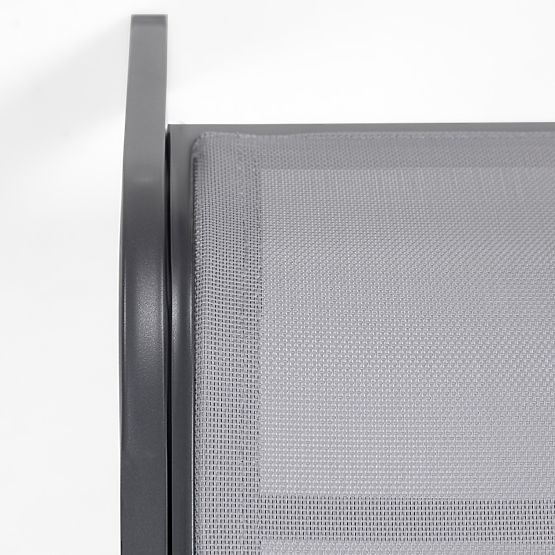 Regulowane leżak ogrodowy Sandy, szary/ciemnoszary