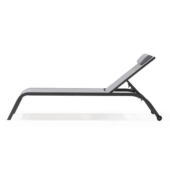 Regulowane leżak ogrodowy Sandy, szary/ciemnoszary