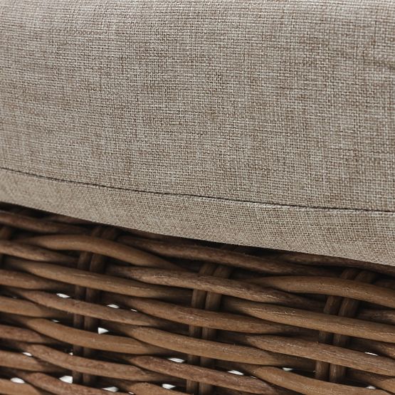 Regulowane leżak ogrodowy Sandy, technorattan, beżowy